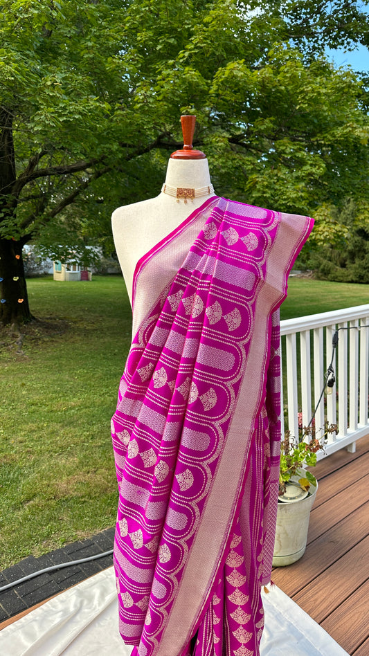 💜 purple Banarasi Soft Silk Saree | “Raw Mango” Weave | Authentic Handloom from Azamgarh ✨ | Fall & Pico Done ✅ | Ships from New Jersey 🇺🇸 | Only One Piece | $99 (was $159)