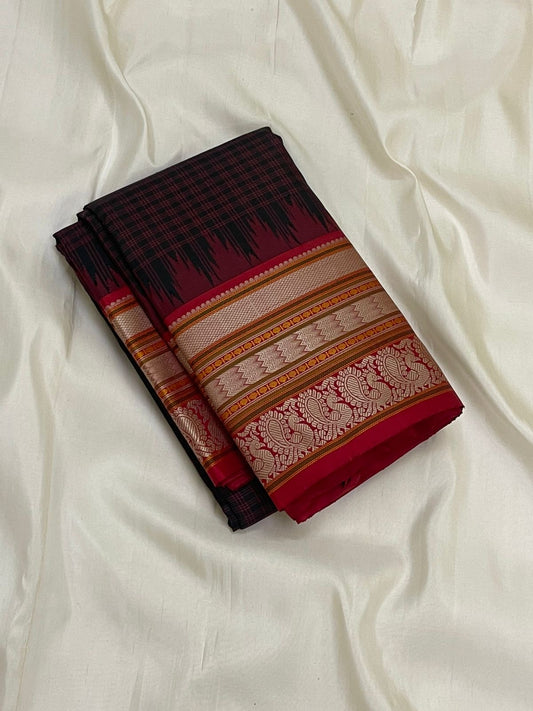 ✨ Pavazham — Pure Silk Kanchipuram Saree ✨
Silk Red Varisaipet in Coral, Crimson & Maroon with zari brocade panels 💫
Silk Mark Certified ✅ | Fall & Pico Done ✅ | Blouse Stitching ($30) ✅ | Ships in 1 Week | Free USA Shipping 🇺🇸