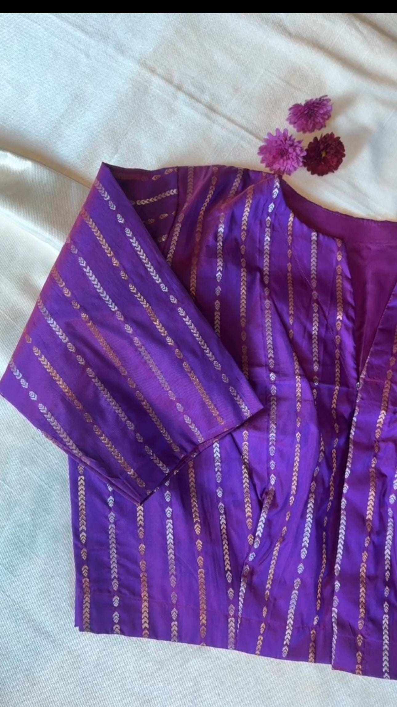 Banarasi pure silk blouse - purple
