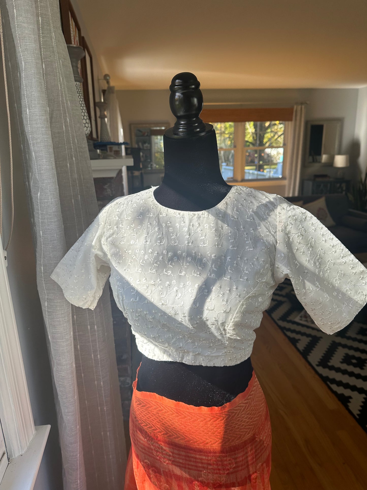 ✨ White Chikankari & Hakoba Embroidered Blouse ✨
Airy cotton elegance with intricate embroidery & soft cotton lining 🤍
Now $20 (was $59) | Sizes 36–39 & 40–43 | Ready to Ship from NJ | USA Shipping $5 ✅