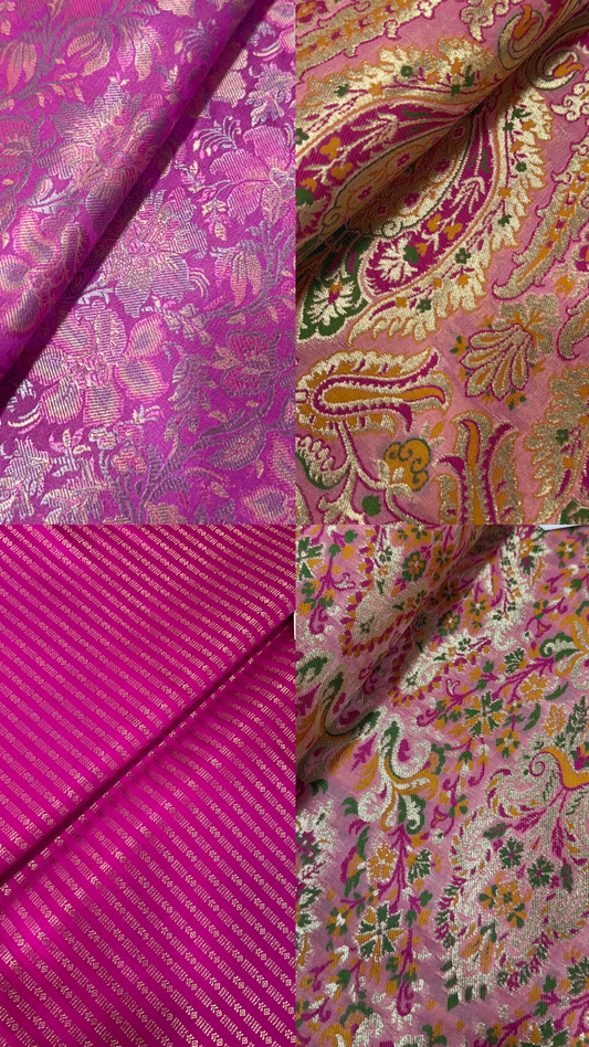 Pink - custom made Saree Blouse - Made to measure