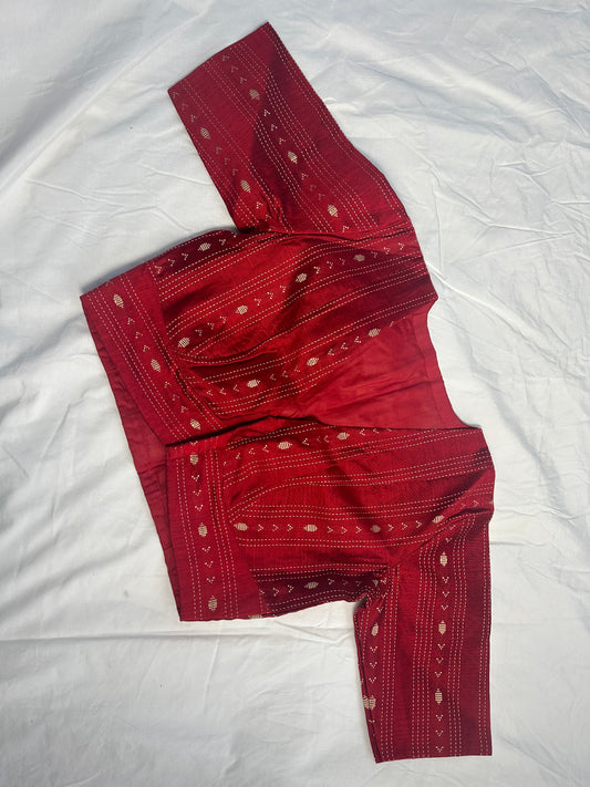 Kaantha silk blouse in red