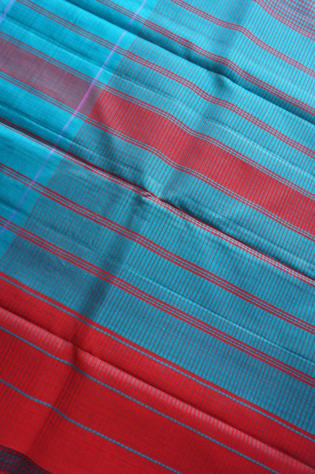 Koorainadu- Blue - silk Cotton Saree – Lightweight & Lustrous Breathable Cotton Warp with Rich Silk Weft Perfect Balance of Comfort and Elegance Ideal for Daytime Celebrations & Festive Wear Silk Mark Certified | Fall & Pico Done | Ships in Two Weeks ✅