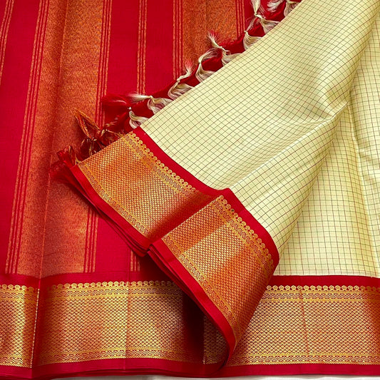 2gm zari thread texture on checked grid