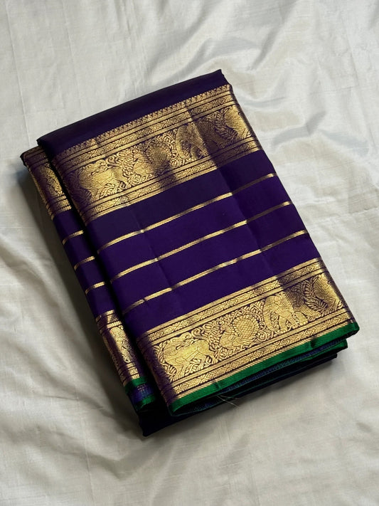 Violet Vairaoosi Vanasringaram Kanchipuram Silk Saree