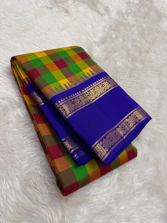paal-rt pallu detail of mango grove Kanchipuram silk saree