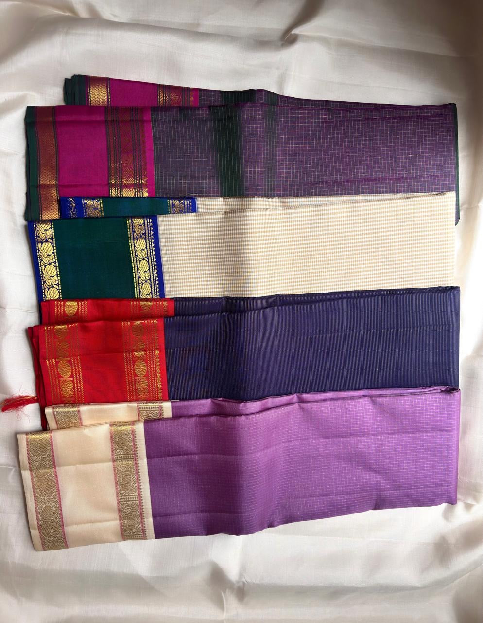 Pure mulberry silk Kanchipuram saree, Silk Mark certified, handwoven in Kunnam village