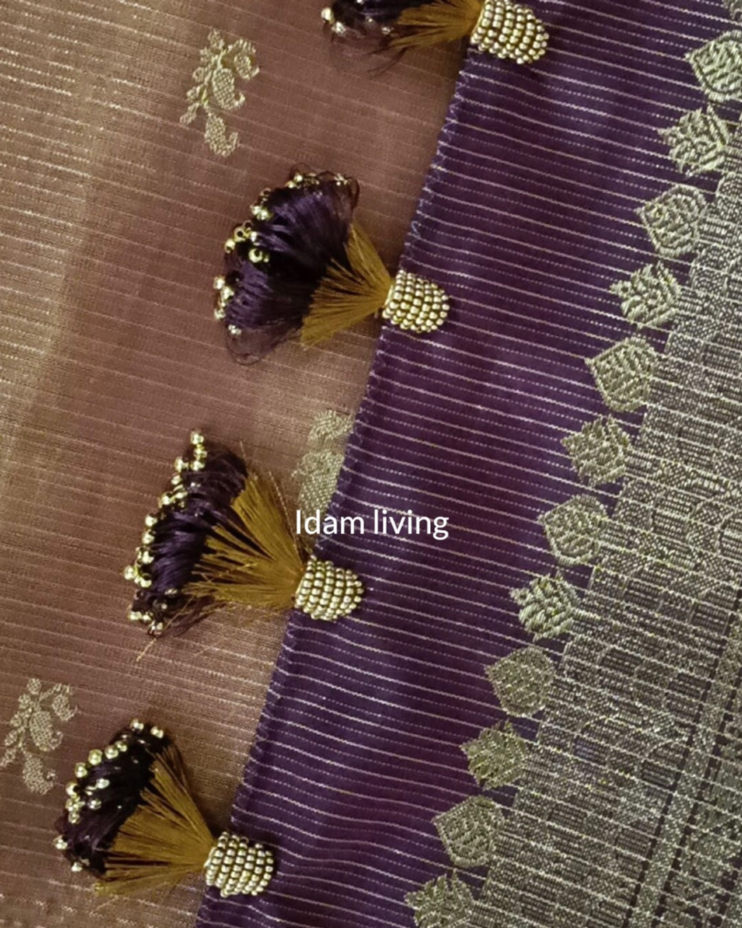 Custom Handmade Saree Tassels – Personalized Designs for Kanchipurams , chanderis and banarasi Silk Sarees