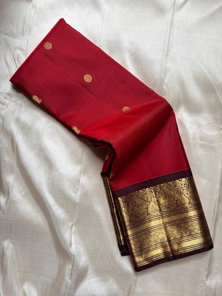 Pure silk Kanchipuram reds