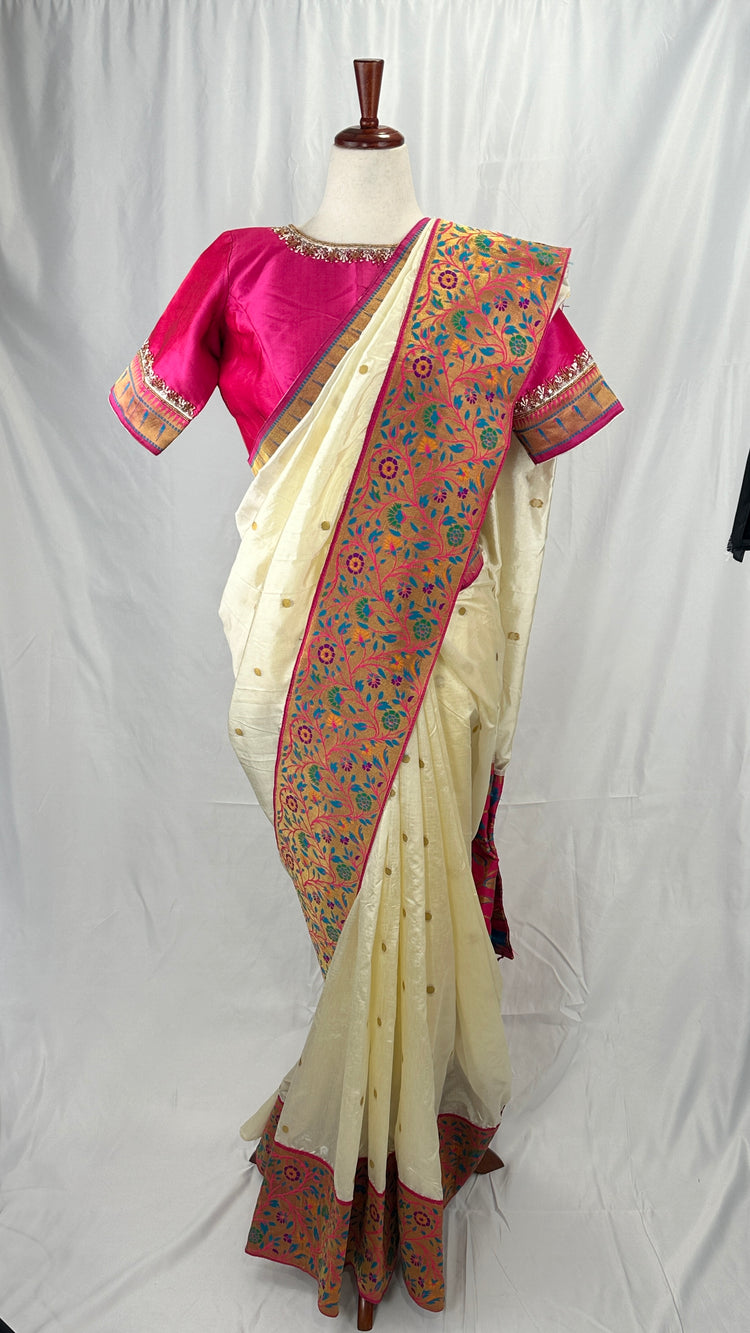 Soft silk saree blouse sets