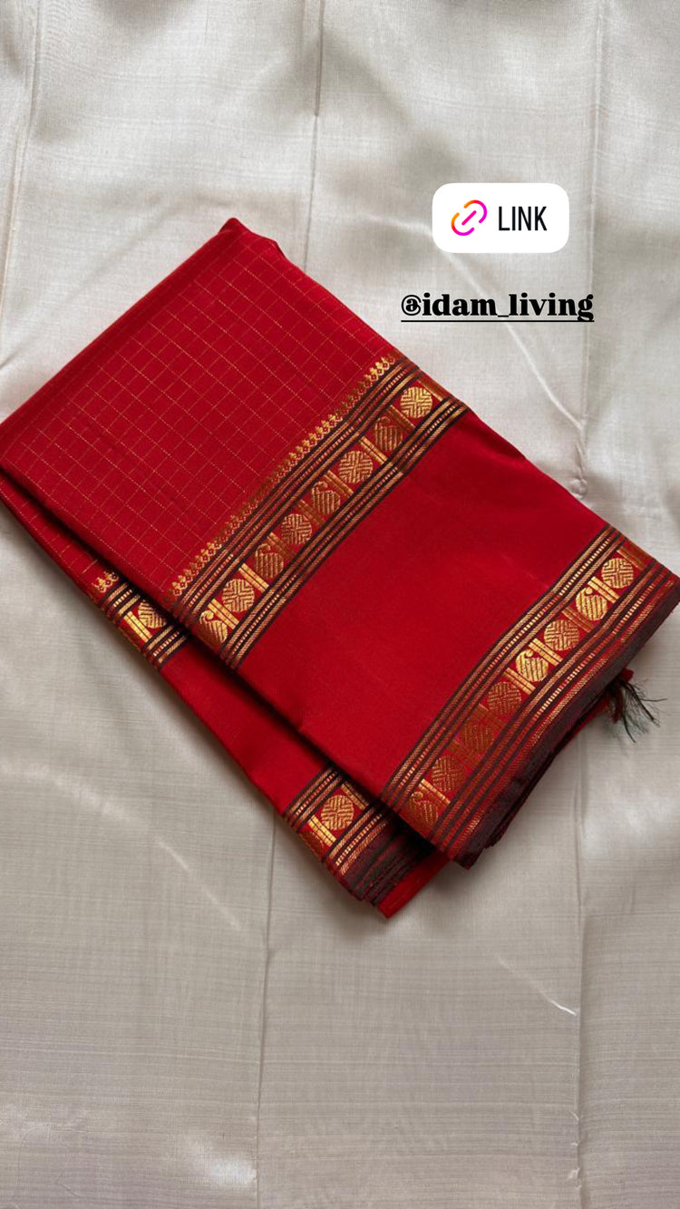 Red pure silk Kanchipuram sarees