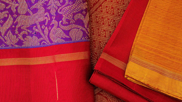 Mubbagam Korvai Kanchipuram Silk Sarees