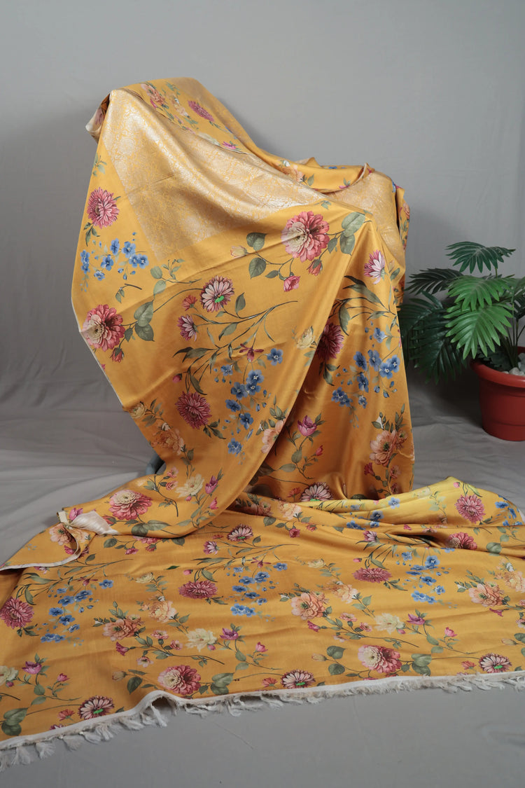 Golden Yellow Silk Sarees