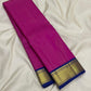 Pink Vairaoosi pure Kanchipuram silk saree with royal blue border and traditional gold zari