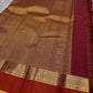 Maroon Pure Kanchipuram Silk Saree – Zari Kattam with Traditional Gold Zari Border