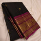 Handloom woven pure silk Kanchipuram saree folded detail