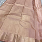 Vibha pastel pink   Pure Kanchipuram Silk Saree Blending the Grandeur of South Indian Weaving with Paithani-Inspired Floral Zari Borders and a Lustrous Rose Gold zari Pallu