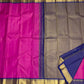 Detail of Vairaoosi weave structure in pink Kanchipuram silk saree