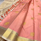 Ivory Blush Meadow – Pure Kanchipuram Silk Saree
Blush-Peach Body with Gold Zari Animal Buttas
Ivory-Gold Contrast Border with Floral Motifs
Grand Ivory-Gold Brocade Pallu in Traditional Weave

Silk Mark Certified, delivery in 2 weeks