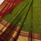 Fresh Green Handwoven Pure Silk Kanchipuram Zari Kattam Saree with Ruby Red Border – additional detail view 2
