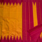 Chilli red pallu of golden mustard Pattupet Kanjivaram saree