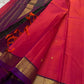 Varam – Vibrant Red Kanchipuram Silk Saree with Chevron Zari Border & Gold Paisley Buttas | Traditional South Indian Wedding Wear | Pure Heritage Handloom
