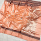Peach Bloom – Pure Chanderi Silk Saree with Coffee Borders & Floral Resham Buttas | Tissue Pallu | Ships in Two Weeks