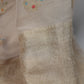 Traditional Banarasi silk saree in golden beige with rich velvet blouse