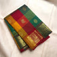 Pallu detail of multicolour Kancheepuram silk Paalum Pazhamum saree