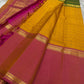 Kesari Checks — Pure Silk Kanchipuram Saree (almost -Mubbagam)
Saffron yellow body in grid kattam weave with radiant pink borders and zari detailing
Silk Mark Certified ✅ • Free USA Shipping • Ships in Two Weeks
