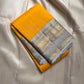 Soundarya Gray – Haldi Yellow & Silver-Grey Pure Silk Kanchipuram Saree
Peacock-vine korvai borders & grand silver-brocade pallu ✨
Silk Mark Certified • Ships in Two Weeks • Free Shipping within USA ✅