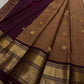 Biscuit Brown Glow – Korvai Kanchipuram Pure Silk Saree
Biscuit-brown (rust shot) body with gold chakram & paisley buttas
Rich deep-brown korvai border with annam medallions & diamond mesh
Grand deep-brown zari pallu |… read description