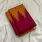 Golden mustard and chilli red handwoven pure silk Pattupet Kanjeevaram saree overview