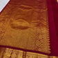 Close-up of hand-woven zari detailing on Kancheepuram Paalum Pazhamum silk saree