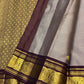 Zari Kattam Dovetail Gray & Deep Purple – Pure Silk Kanchipuram Saree
Fine kattam checks with coin & paisley zari buttas across the body
Deep purple border with annapakshi ships in 1 week silk mark certified, blouse stocking ($30)