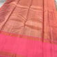 muthyam 🌸✨
Rose Pink & Coral Peach Pure Kanchipuram Silk Saree 💖
Soft Rose Pink Body with Subtle Golden Zari Checks ✨
Coral-Peach Minimalist Borders & Elegant Horizontal Pallu Detailing 🌿
Silk Mark Certified ✅ Lustrous Handwoven saree