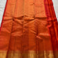 Maya
Vibrant Orange Kanchipuram Silk Saree with Lustrous Gold Coin Buttas
Handwoven Traditional Rudhraksham Seer and Intricate Arai Maadam Zari Border
Richly Crafted Pallu Featuring Elegant Gold Zari Panels for a Regal Finish
