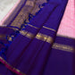 Anaar ✨ – Royal Purple & Lotus Pink Kanchipuram Pure Silk Saree
With Zari Kattam Checks, Mayil Motif Border & Grand Pallu
Korvai Contrast Weave in Regal Purple , 
Peacock & Floral Zari Panels, Raspberry Selvedge Finish
Silk Mark Certified