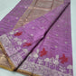 Flamingo 🦩 Lavender Pure Silk Chanderi Handloom Saree
Flamingo & Floral Zari Motifs with Red Mina
Gold Selvedge & All-Over Zari Buttas
Fall & Pico Done | Blouse fabric Attached | Stitching Available