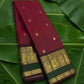 Arakku red handwoven Kanchipuram pure silk saree with mayil butta and vanasringaram korvai border — Idam Living