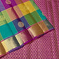 Navaratnam Paalum Palamum ✨ – Pure Kanchipuram Silk Saree
Multi-Color Kattam with Zari Mandala Buttas
Rani Magenta Korvai Border & Grand Zari Brocade Pallu
Contrast Rani Magenta Blouse with Matching Zari Border
Silk Mark Certified ✅ | Ships in 2 weeks