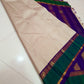 Sandal Emerald Kattam – Pure Kanchipuram Silk Saree
Micro Sandal & Ivory Checks with Korvai Emerald Green Border
Purple Selvedge with Zari Floral Detailing
Rich Purple Zari-Striped Pallu | l
Silk Mark Certified ✅ | ships in two weeks