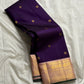 violet Sorgavasal mayil — Pure Silk Kanchipuram Saree
Deep violet body with antique-gold zari chakram buttas and petal-pink brocade mayil (peacock) borders
Silk Mark Certified ✅ • Ships in Two Weeks ✅ • Free Shipping within USA 🇺🇸