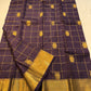 Plum Zari Kattam — Pure Kanchipuram Silk Saree
Rich plum body with gold kattam grid & Gandaberunda buttas ✨
Antique-gold brocade border & grand zari pallu • Silk Mark Certified • Free Shipping within USA • Ships in Two Weeks