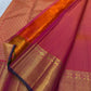 Tejas – Radiant Pink & Flaming Orange shot color Kanchipuram Silk Saree with Zari Kattam, Kamalam Buttas & Intricate Arai Maadam Pallu, Woven from an Exquisite Blend of colors