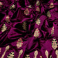 Vadamalli purple Chanderi silk saree showing gold-toned woven body motifs and ornamental border