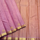 Traditional gold zari kili motifs on pastel pink Kanchipuram silk saree border