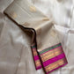 Jasmine Fuchsia — Pure Silk Kanchipuram Saree
Pearl-Ivory Body with Gold Buttas & Rani-Fuchsia Korvai Border ✨
Silk Mark Certified • Free USA Shipping • Ships in 2 Weeks✅