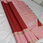 🌸 Lotus Rouge — Pure Kanchipuram Silk Saree
Brick red body with fine oosi stripes, contrast blush-pink borders & antique-gold zari detailing
Silk Mark Certified • Free Shipping within USA • Ships in Two Weeks • Ready in 1 Week