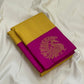 Kanakambari — Pure Kanchipuram Silk Saree (Haldi Yellow × Rani Magenta)
Vibrant haldi-yellow micro-checked body with antique zari peacock motifs on korvai magenta borders
Silk Mark Certified • Fall & Pico Done • Blouse Stitching Available ($30) • Free Shi